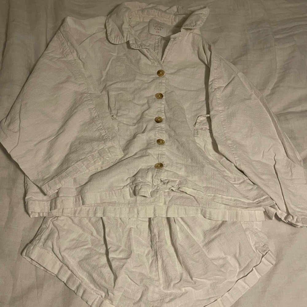 The Lullaby Club Lounge Shorts Set - White